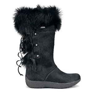 Técnica April Ski fur boot with goat trim Creek 111 like new size 38 7.5-8